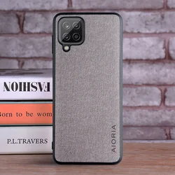 Luxury Textile Leather Skin Soft TPU Hard Case - Premium Phone Cover (Light Gray)