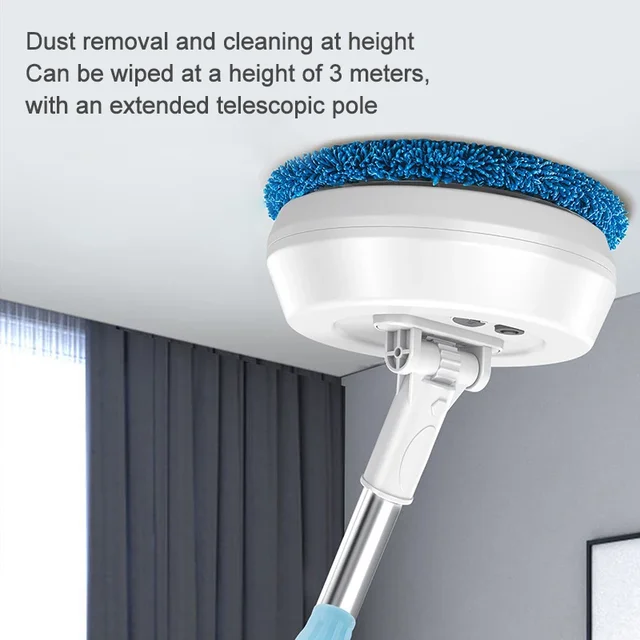Wireless Electric Spin Mop Cleaner Automatic 2 in 1 Wet & Dry Home Cleaner Car Glass Ceiling Door Windows floor scrubber machine 2
