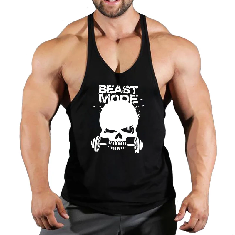 

Weightlifting Print Clothing Bodybuilding Cotton Gym Tank Tops Men Sleeveless Undershirt Fitness Stringer Muscle Workout Vest