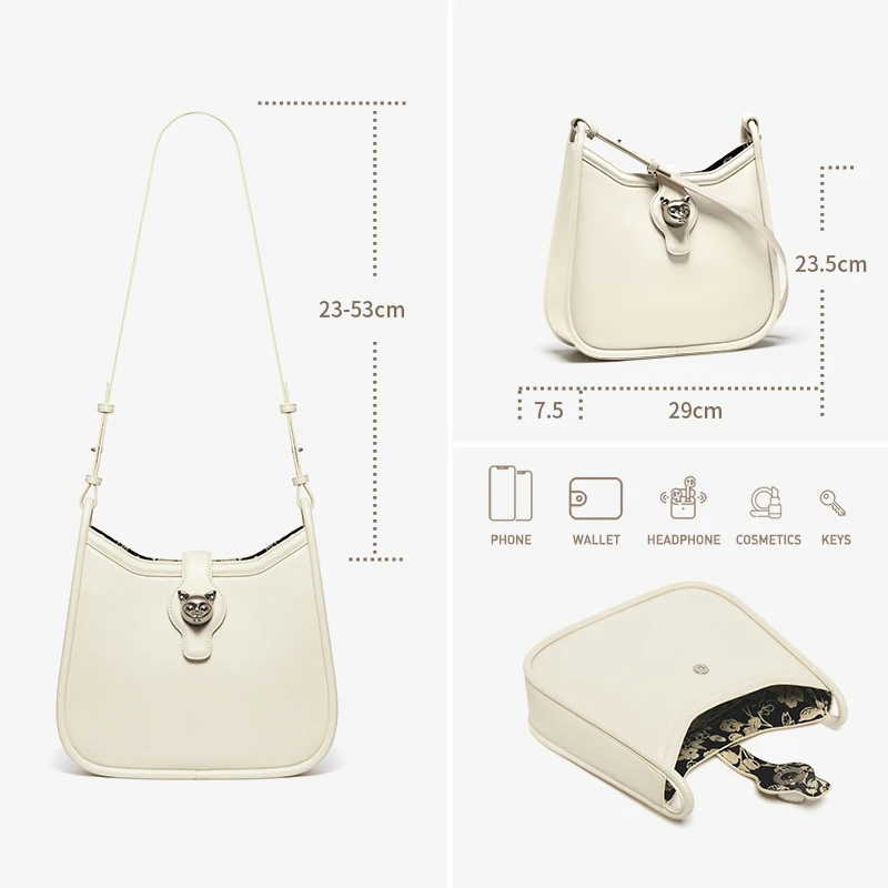BAFELLI 2025 CAT LUXURY Women's Shoulder Bag TRENDING RETRO STYLE VINTAGE CROSSBODY PURSE UNISEX MESSENGER BAGS women messenger bag mens messenger bag