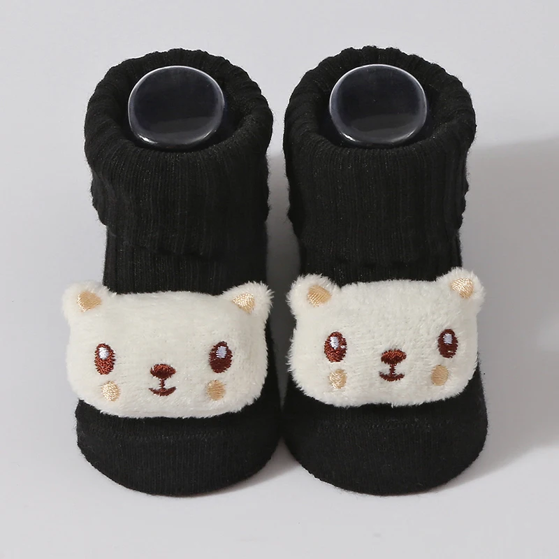 0-6M New Cute Baby Socks Cotton Newborn Sock Autumn Spring Cartoon 3D Elastic Stretch Baby Boy Girl Floor Socks Baby Stuff 5