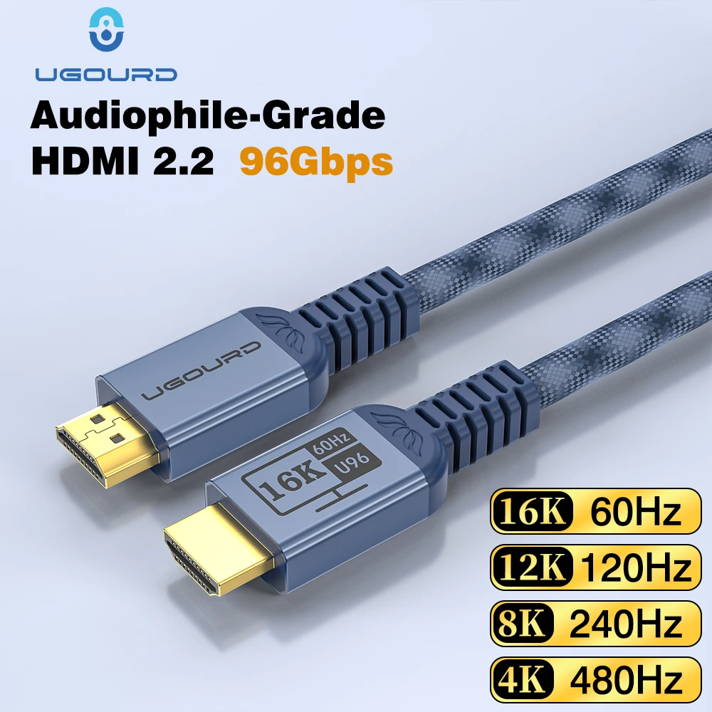 UGOURD Ultra High-Speed 8K HDMI Cable with Dynamic HDR and Dolby Atmos Support