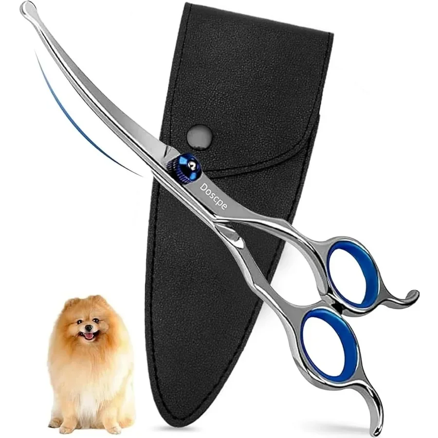 Curved Dog Grooming Scissors with Round Tips