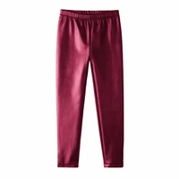 Faux PU Leather Children Kids Girls Leggings Thin Skinny Baby Slim Legging for Spring Autumn Long Pants 2