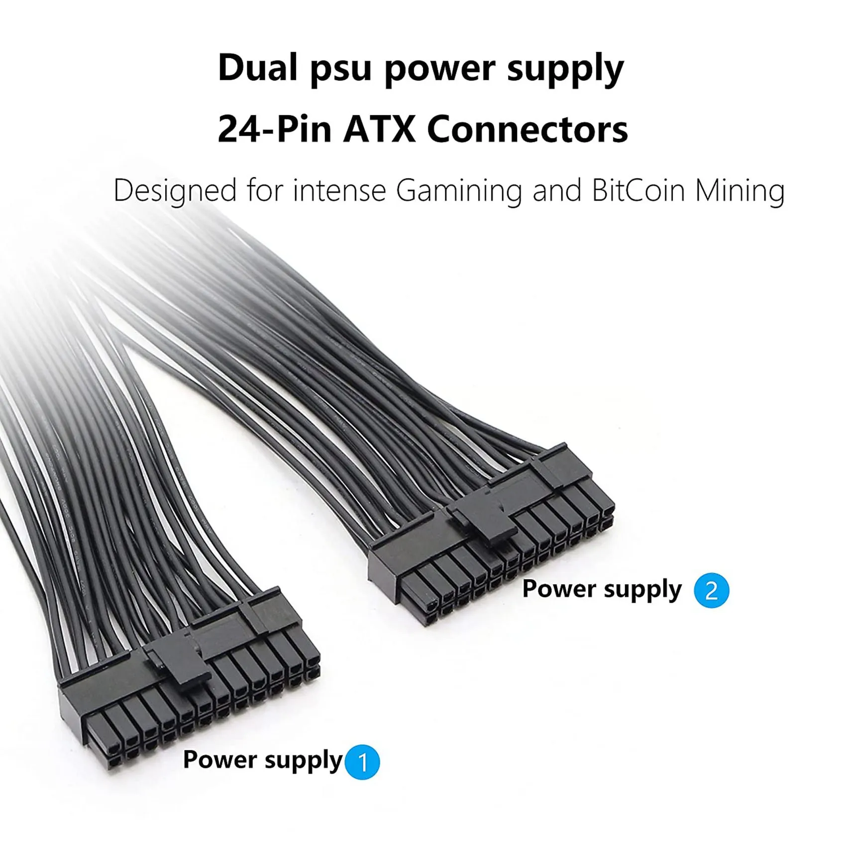 듀얼 PSU 전원 공급 장치, ATX 마더보드 스플리터 케이블, ATX 마더보드 익스텐션 케이블용 24 핀 (20 + 4)