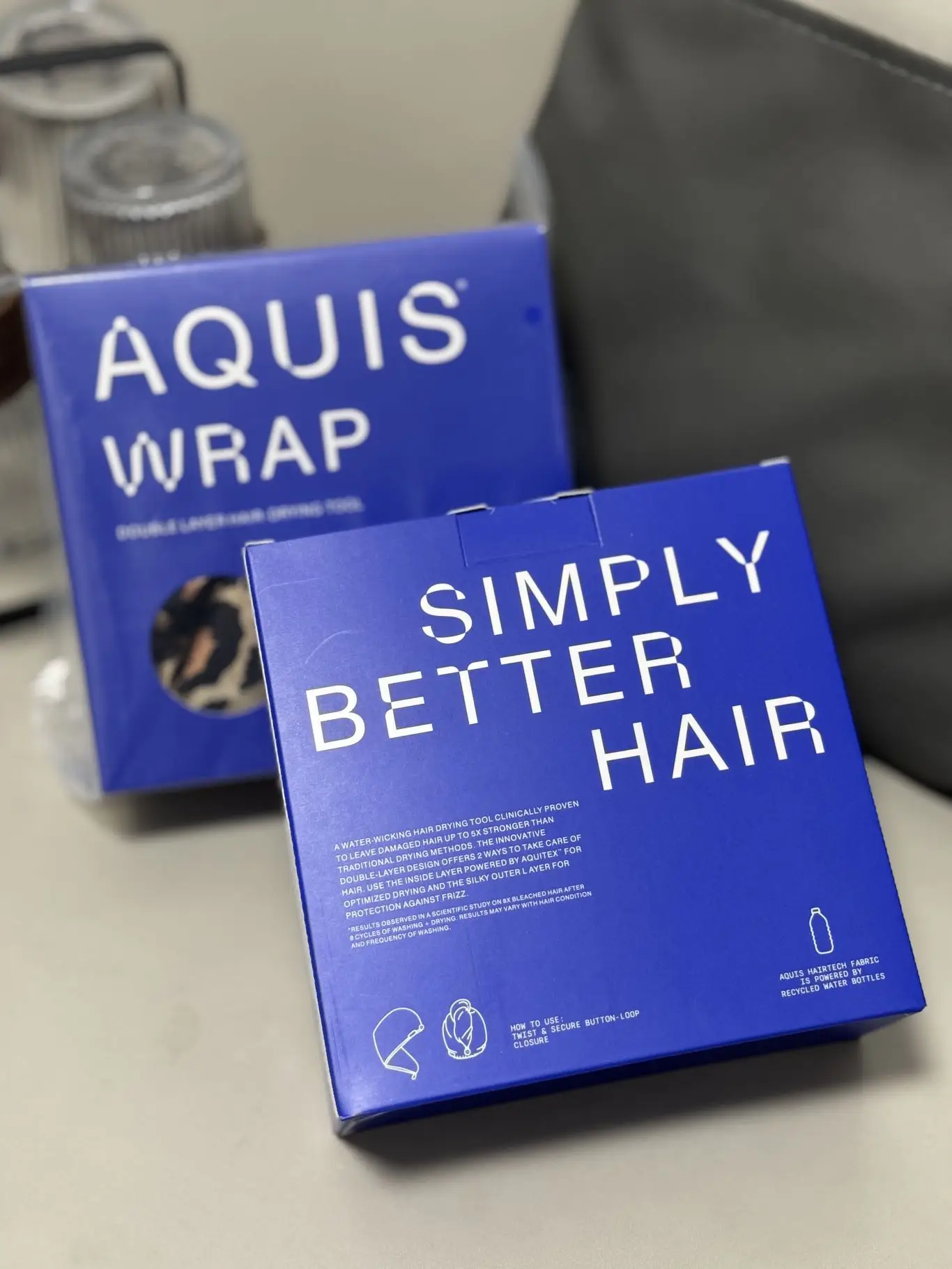 AQUIS FLIP Hair Drying Towel in Pearl and AQUIS WRAP New in box