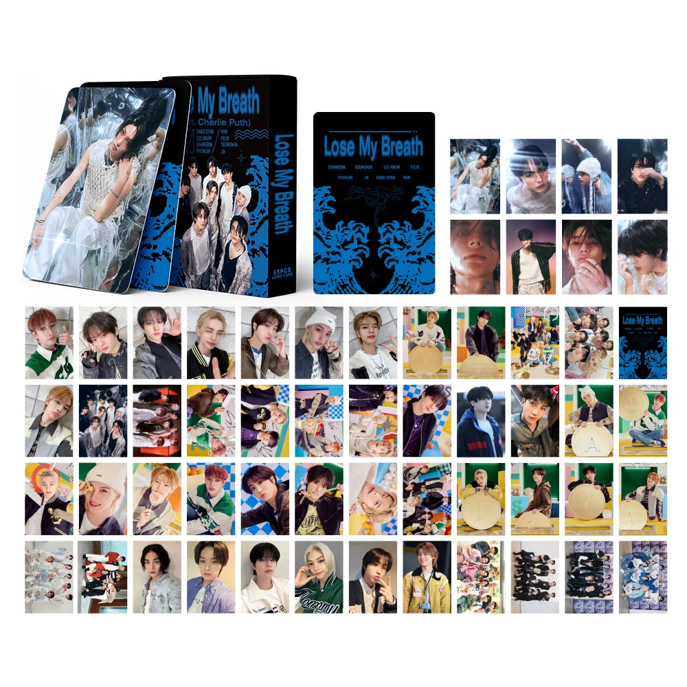 Kpop Photo Cards Photo Cards 55pcs Boy Singer Photocard MAGIC SCHOOL New Album Lose My Breath Lomo Cards Photo Print Card Set Fans Collection Postcard