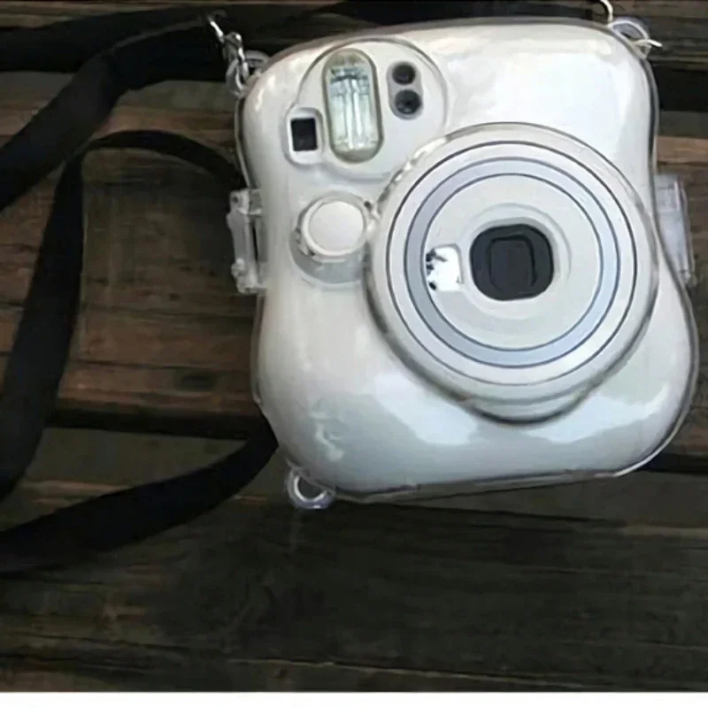 

Camera Case For Fujifilm Instax Mini 25/26 Photo Camera Transparent Crystal Protective Shell Case Bag Cover with Shoulder Strap