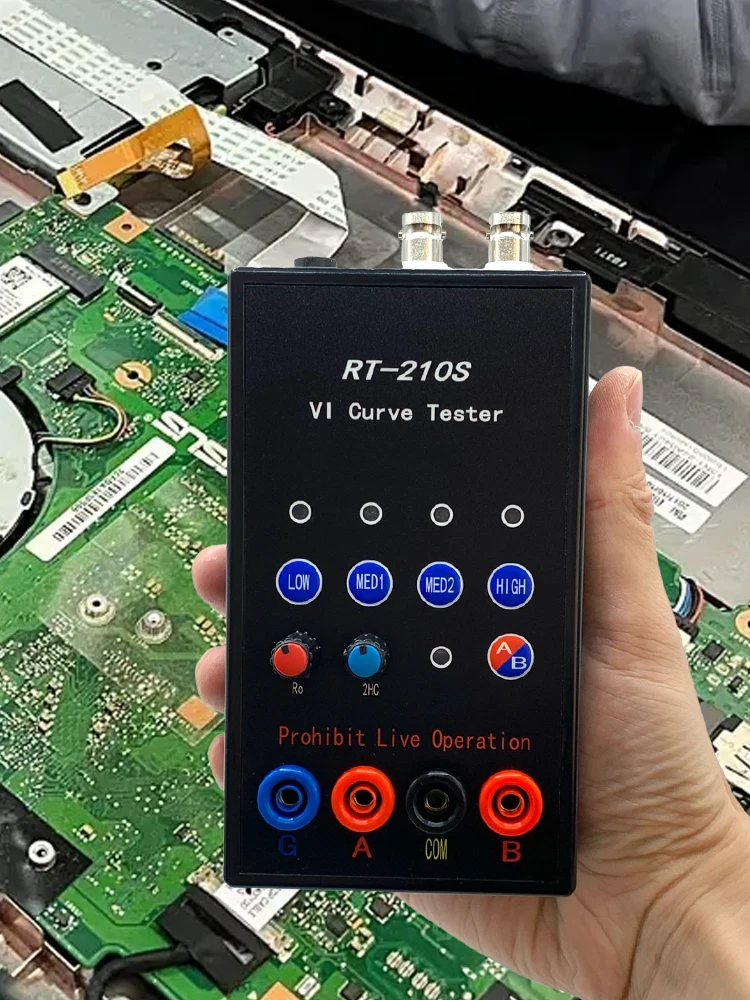 RT-210S VI 곡선 테스터 듀얼 채널 동시 디스플레이 휴대용 회로 기판 온라인 감지 ASA 테스터 휴대용 VI 곡선 테스터