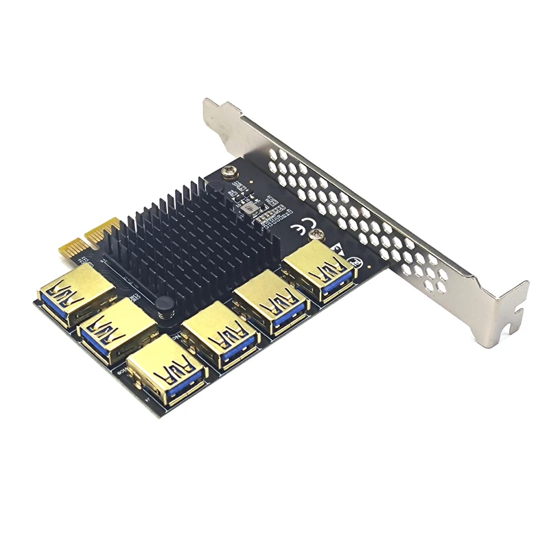

PCIE Райзер Gold PCIE PCI-E карта Райзера от 1 до 4 USB 3,0 усилитель концентратора X16 PCI Express 1X 16X адаптер для майнинга биткоинов ETH
