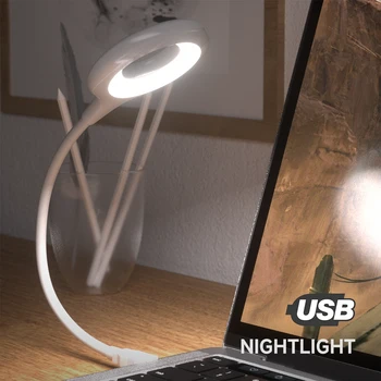 USB Direct Plug przenośna lampka nocna lampka nocna ochrona oczu studium studenckie czytanie dostępne światło nocne tanie i dobre opinie CN (pochodzenie) Lampy biurkowe Brak Żarówki LED