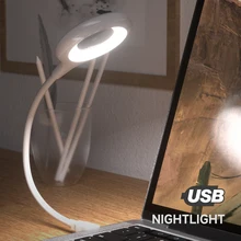 USB Direct Plug przenośna lampka nocna lampka nocna ochrona oczu studium studenckie czytanie dostępne światło nocne tanie tanio CN (pochodzenie) Lampy biurkowe Brak Żarówki LED