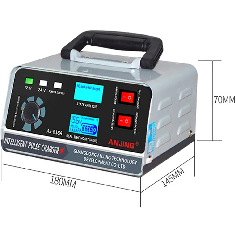스마트 탈황기 유지 보수 배터리 충전기, 조정 가능한 펄스 수리 납산 배터리 충전기, 12V, 24V, 15A, 12V, 24V