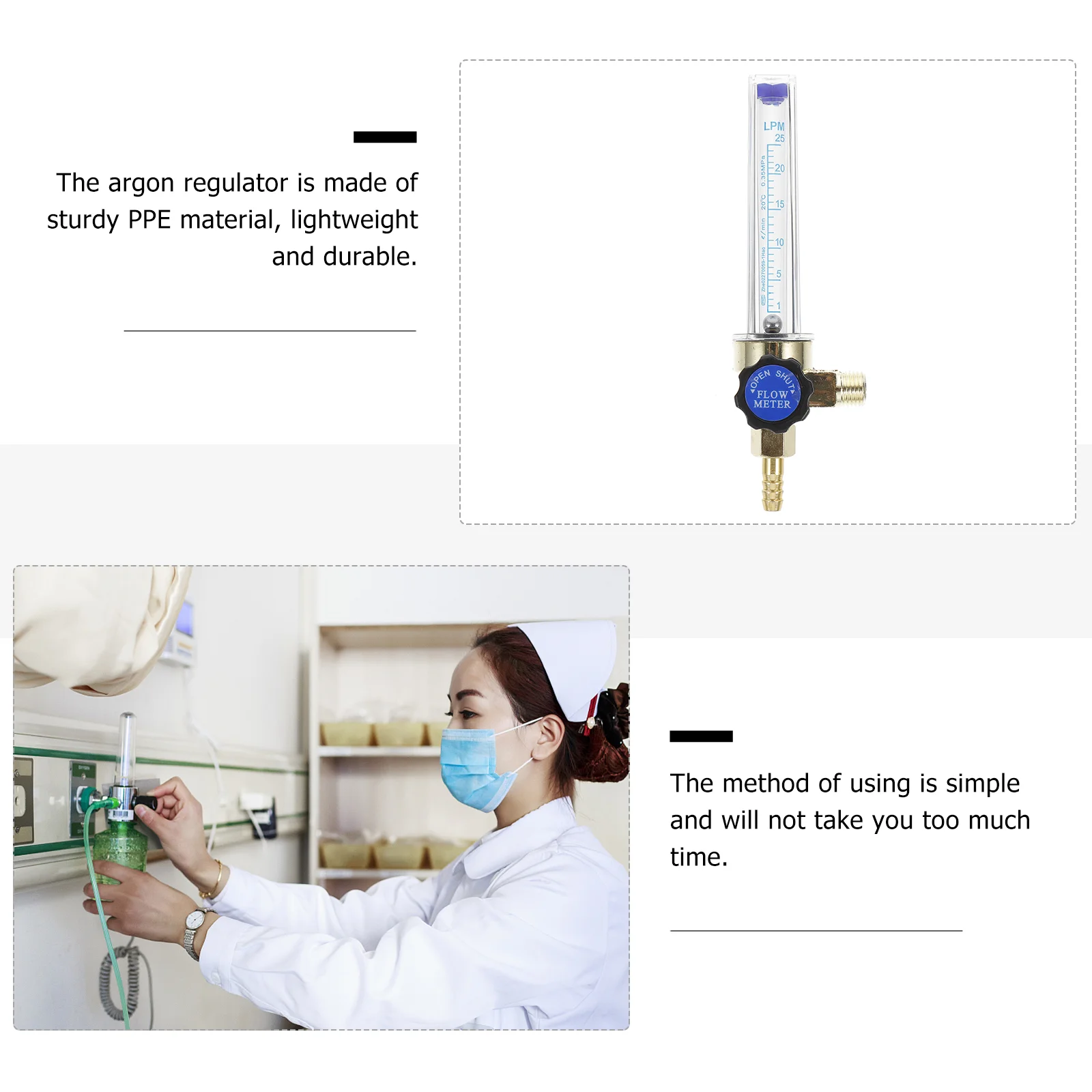 Flowmeter Regulator Professional Gas Carbon Dioxide Argon Tank Nitrogen CO2 Ppe Indicator Material