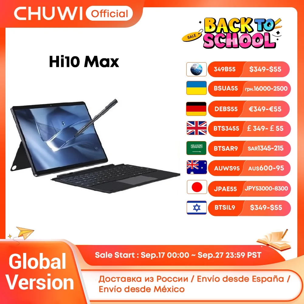 CHUWI Hi10 Maxタブレット 2 in 1タブレットPC 12.96インチ 3K