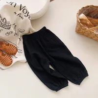 Printemps été pantalon résistant aux moustiques enfant en bas âge nouveau pantalon ample décontracté couleur unie pantalon vêtements chauds garçons filles pantalon polyvalent 6