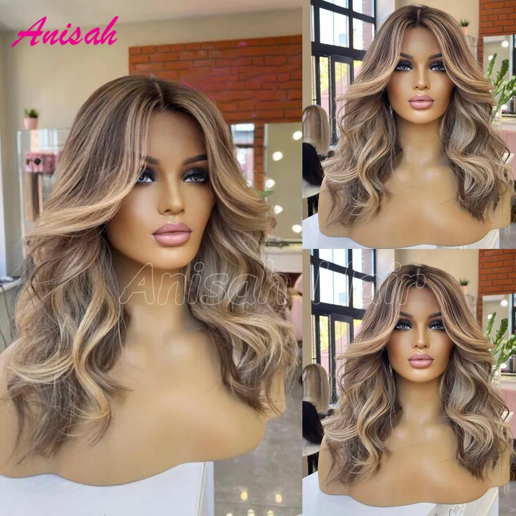 

Brazilian Remy Hair 13x4 Ash Blonde Highlight Lace Front Wig For Women Preplucked 15A Honey Blonde Lace Frontal Human Hair Wig