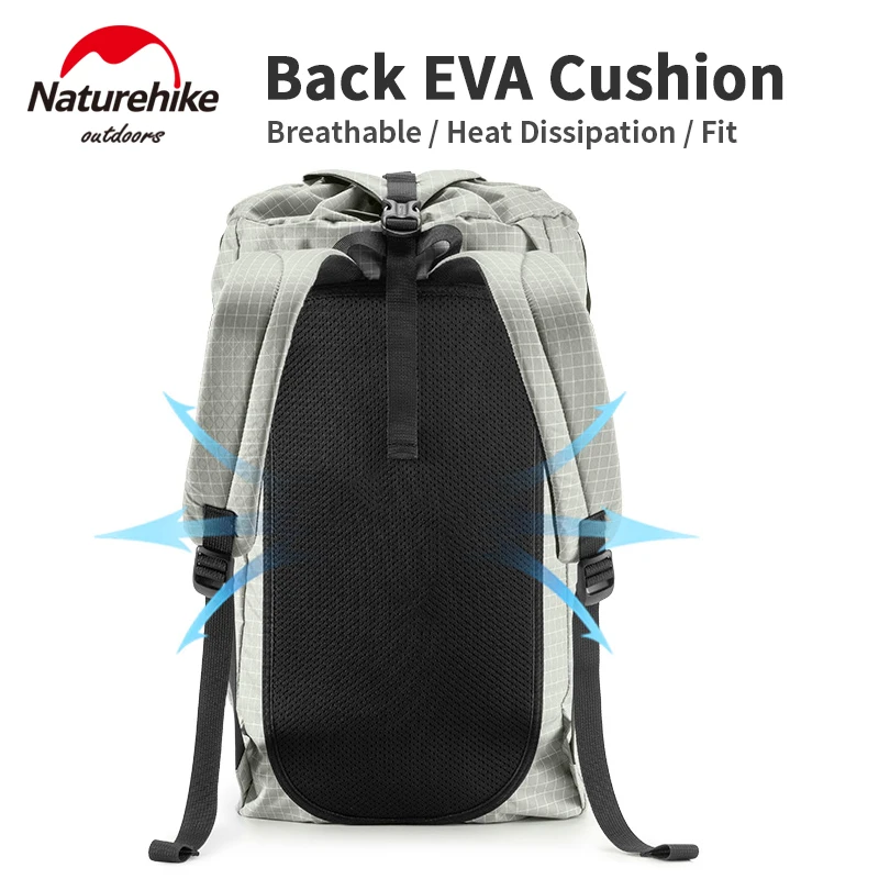 Naturehike Outdoor 20L Lightweight Backpack Waterproof Wear-Resisting High-Capacity Camping Hiking Travel Backpack Eva Cushion