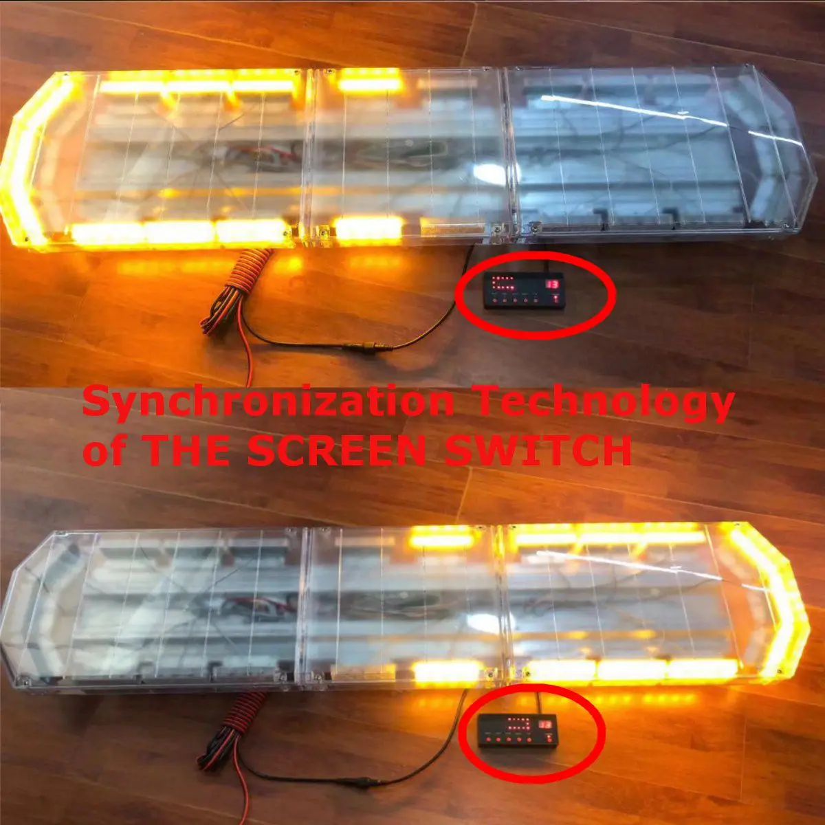 LED Warning Lights 41 210W LED 12V 24V Truck Car Strobe Light Light Bar Led Bar Flashing Beacon Roof Emergency Warning Lamps 21 Modes