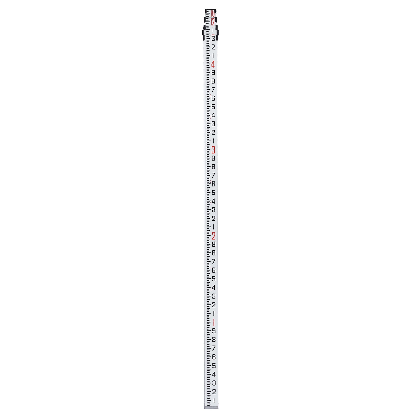 SucceBuy Aluminum Grade Rod 4 Sections Telescopic Measuring Rod Double-Sided Scale 1/10ft Leveling Rod Stick