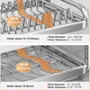 Stainless Steel Dish Drainer Kitchen Storage Organizer Bowl Rack with Drain Tableware Holder Cupboards 5