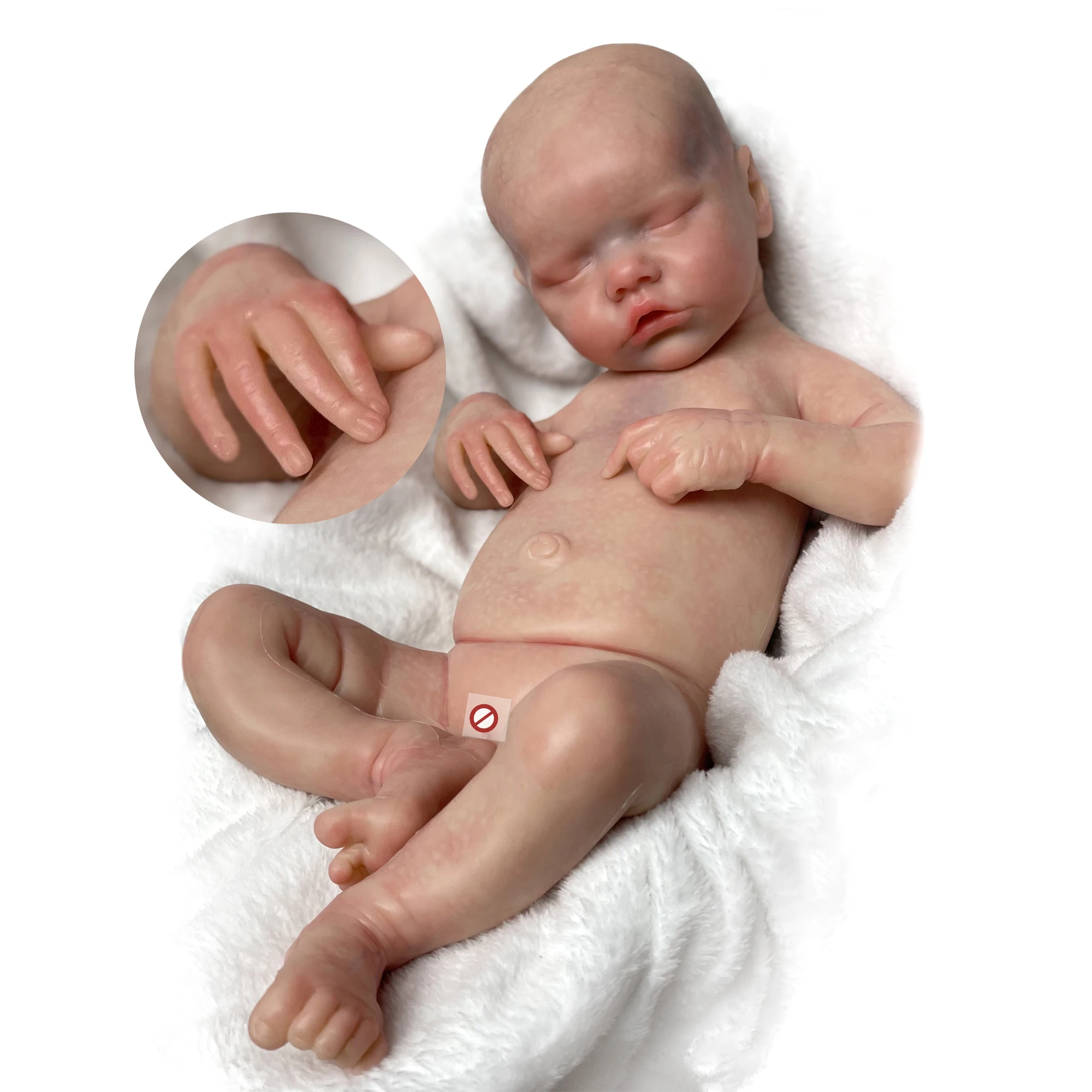 Gustave 11 Inch 2Pcs Mini Black Reborn Baby Doll Full Body Silicone Vinyl  Newborn Doll Lifelike Black Twins Baby For 3+ Boy & Girl