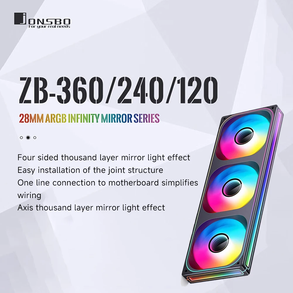 JONSBO ZB-120/240/360 ARGB CPU クーラー - ゲーム冷却システム