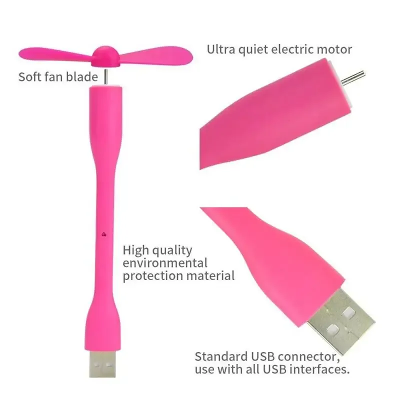 USB Fan Flexible Mini USB Output Portable Mini Fan USB Gadget for Tablet