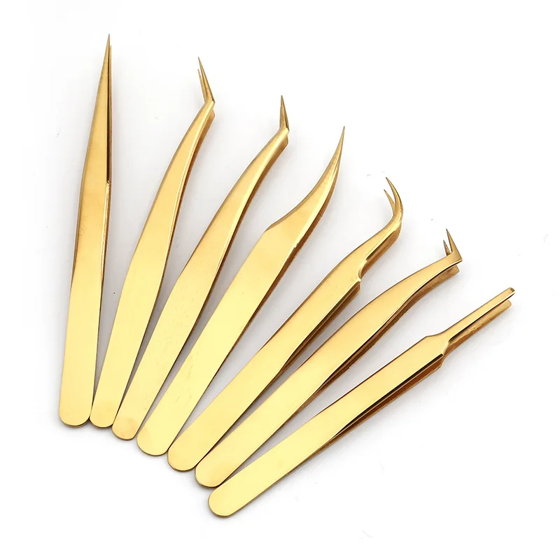 Eyelashes Tweezers Stainless Steel High Precision Anti-static 1 Pcs for Eyelash Extensions