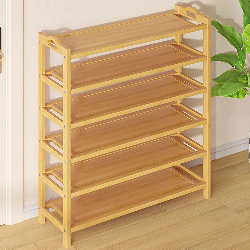 Bamboo Shoe Rack For Storing Shoes Simple Entrance Shoe Cabinet