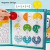 Children Magnetic Fraction Learning Math Toys Wooden Fraction Book Set Parish Teaching Aids Arithmetic Learning Educational Toys 2