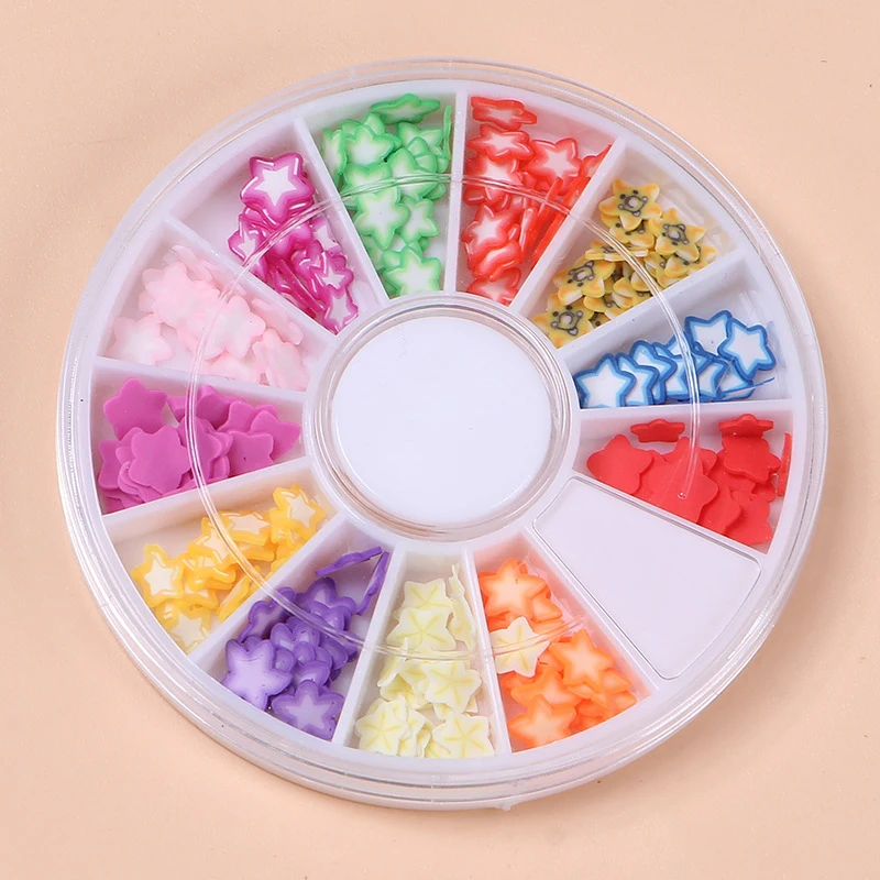 Slime Kit Modelling Clay Fluffy Slime 1Box Fruit slices Filler For Nails Art Tips Slime Fruit DIY Accessories