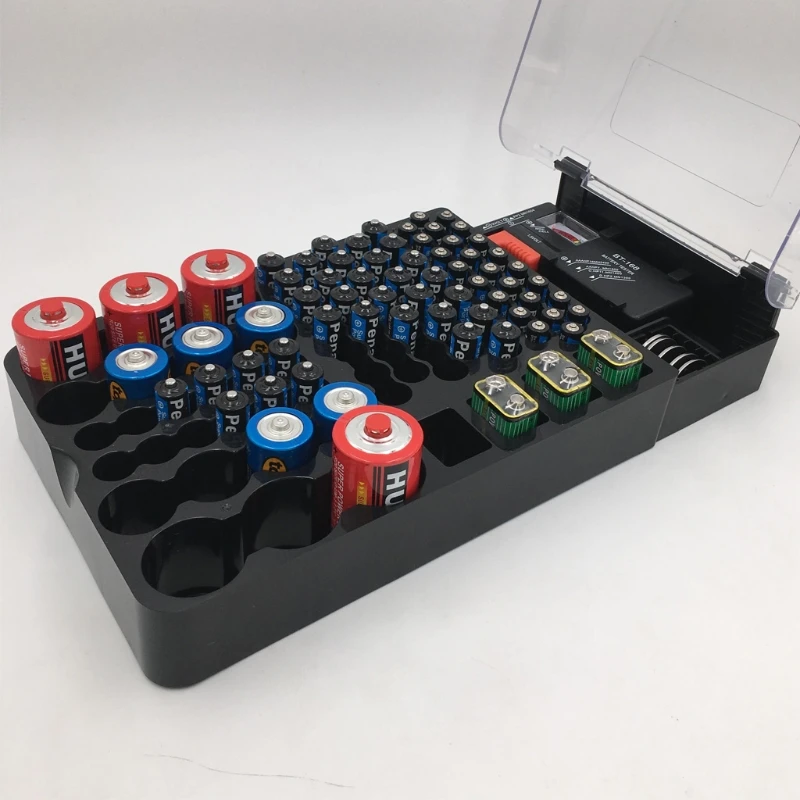 Battery Organizer Holder, 93 Batteries Storage Containers Box Case With