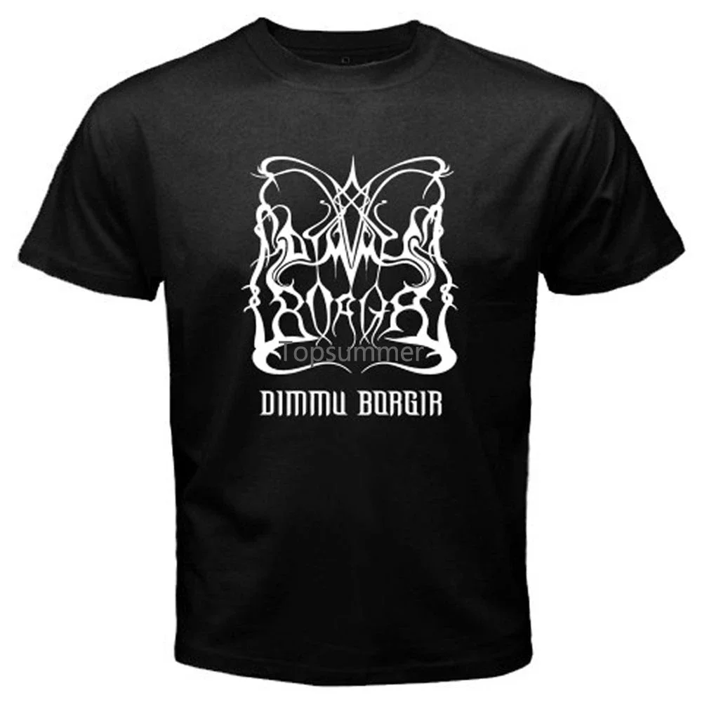 

New Dimmu Borgir Black Metal Band Logo Men'S Black T-Shirt Size S To 3Xl