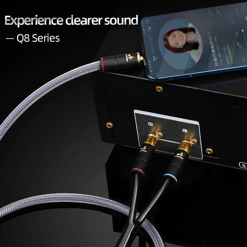 Premium 3.5mm to Dual RCA Stereo Audio Cable - High-Fidelity Y Splitter for Amplifiers and Mixers