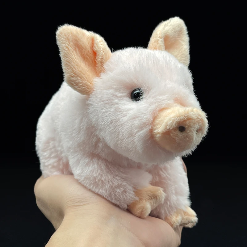 Realistic Pink Pig High Fidelity Anime Cute Farrow Plushie Hog Piggy Plush Toys Lifelike Animals Simulation Stuffed Toy Gifts 3