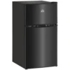 HOMCOM 3.2 Cu.Ft Mini Fridge with Freezer, Double Door Compact Refrigerator with Adjustable Thermostat, Shelf and Reversible Doo 1