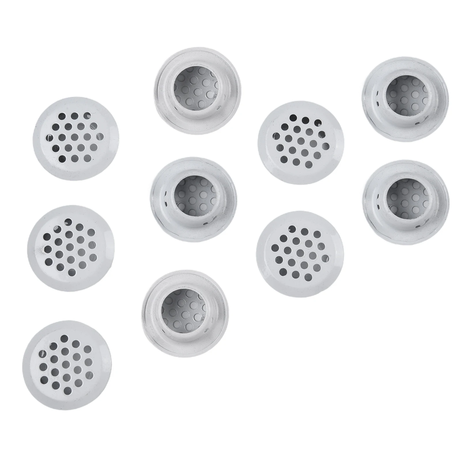 

10PCS Metal Cabinet Cupboard Round Air Vent Grill Cover Louver Mesh Hole Plug Cover Wardrobe Grille Ventilation System