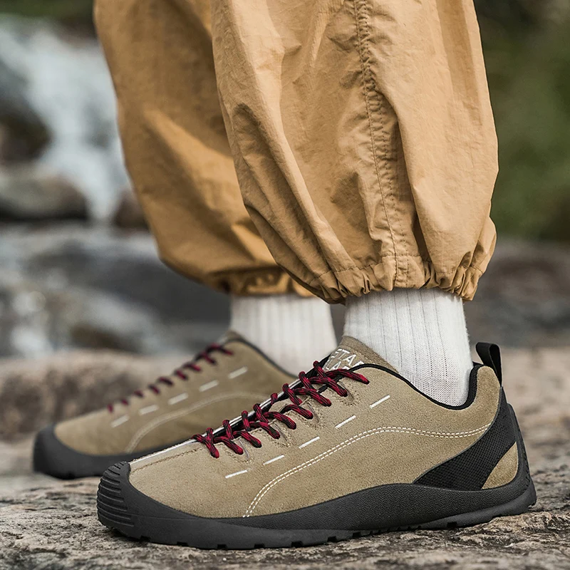 Men's Minimalist Barefoot Leather Sneakers - Wide Toe, Zero Drop, Lace-Up Walking Shoes