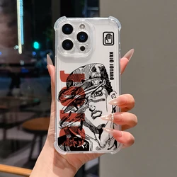 JoJo Bizarre Adventure Shockproof Clear Phone Case - Soft, Thin, and Durable Cover - iPhone 15 Plus (SJT - 20E512161S1)