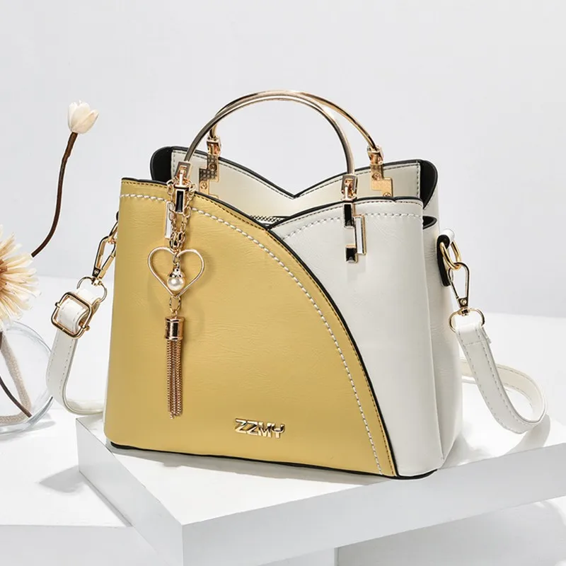 

Women's Bag Colored Combination Handbag Fashion Versatile PU Styled One Shoulder Oblique Straddle Bag 2023 Fashion New
