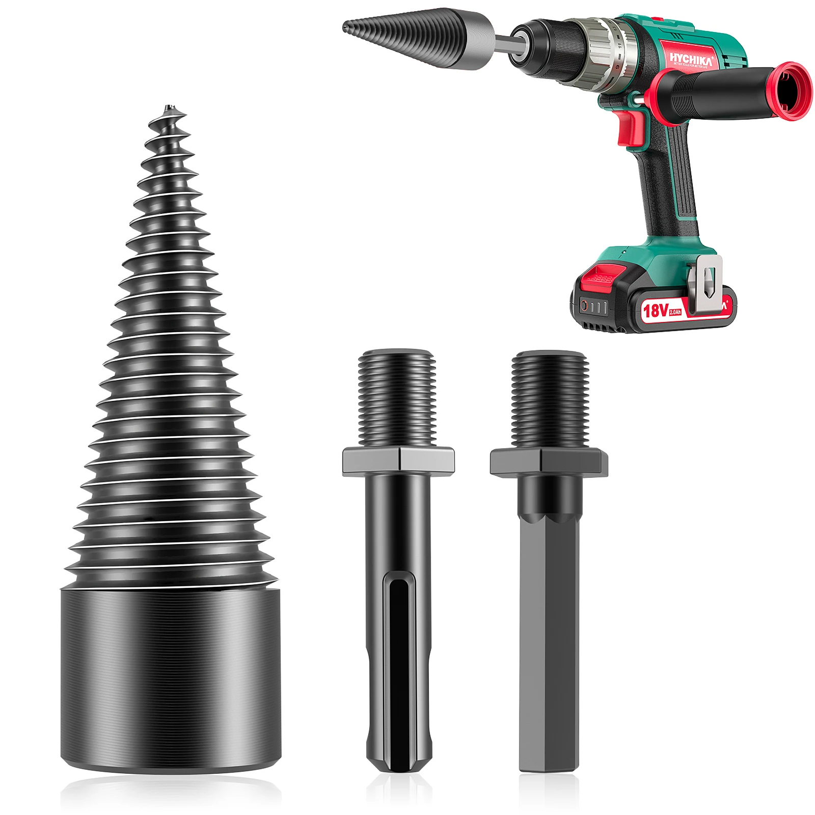 Сверло по дереву, 32 мм, спиральное сверло для древесины, сверло для разделения древесины, разветвитель древесины, машина для разбивания древесины, квадратный, Круглый, для ударной дрели