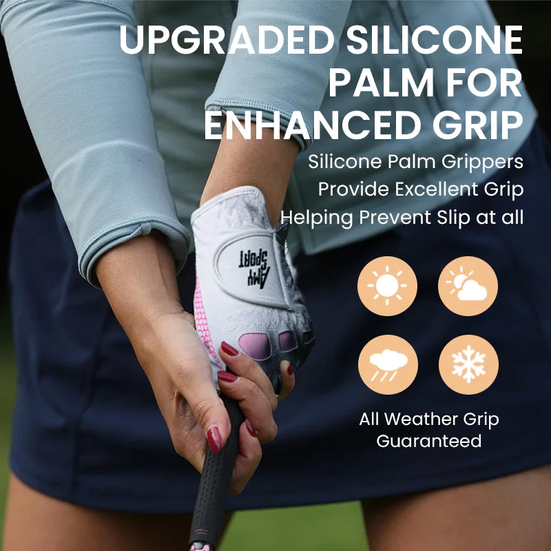 Golf Gloves Womens Ladies 3/6 Pack Glove Left Hand Right Hand, Wet Hot Cool Rain Grip Weathersof All Weather 3