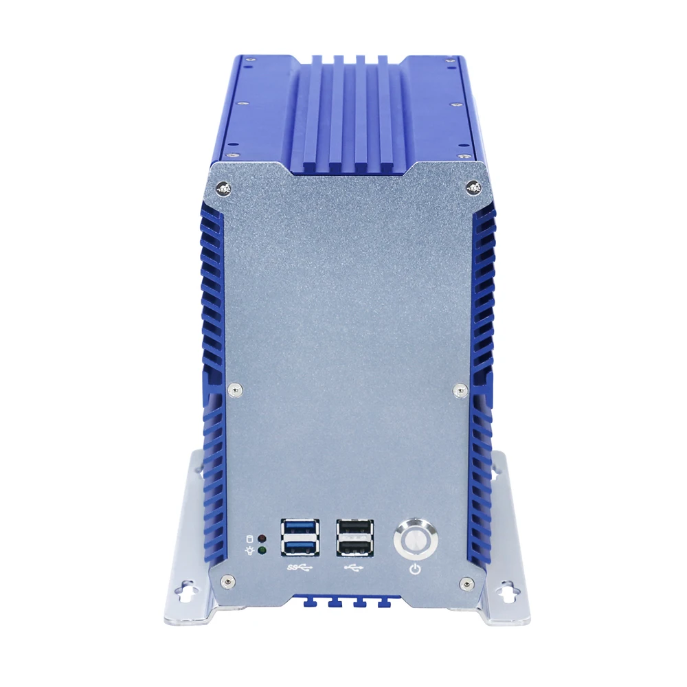 HUNSN Fanless Industrial PC,Mini Computer,IPC,IX07/IX07k,Windows 1/Linux Ubuntu,3PIN Phoenix,VGA,4COM,2LAN,9 to 36V,2xPCI 4