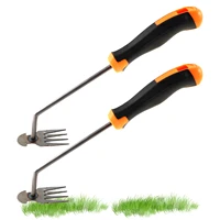 Weed Puller Tool 5.7in Uprooting Weeding Tool Gardening with 4 Teeth Multifunctional Hand Weed Remover Tool for Yard Farm Garden 1