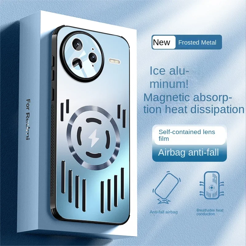 Ultra Magsafe Charging Metal Heat Dissipation Case - Aluminium Alloy Hard Shockproof Cover Bumper