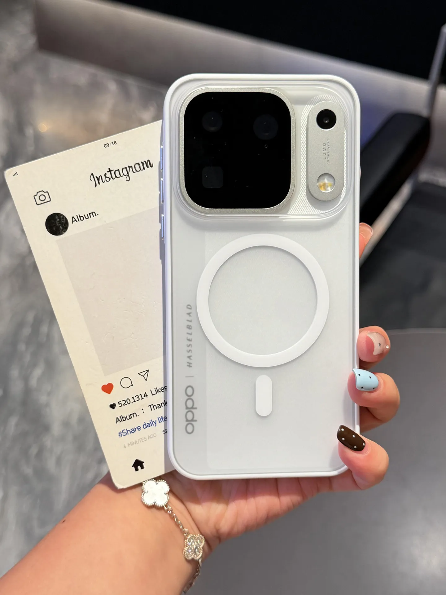 Matte Magnetic Protective Phone Case with PC+TPU Acrylic
