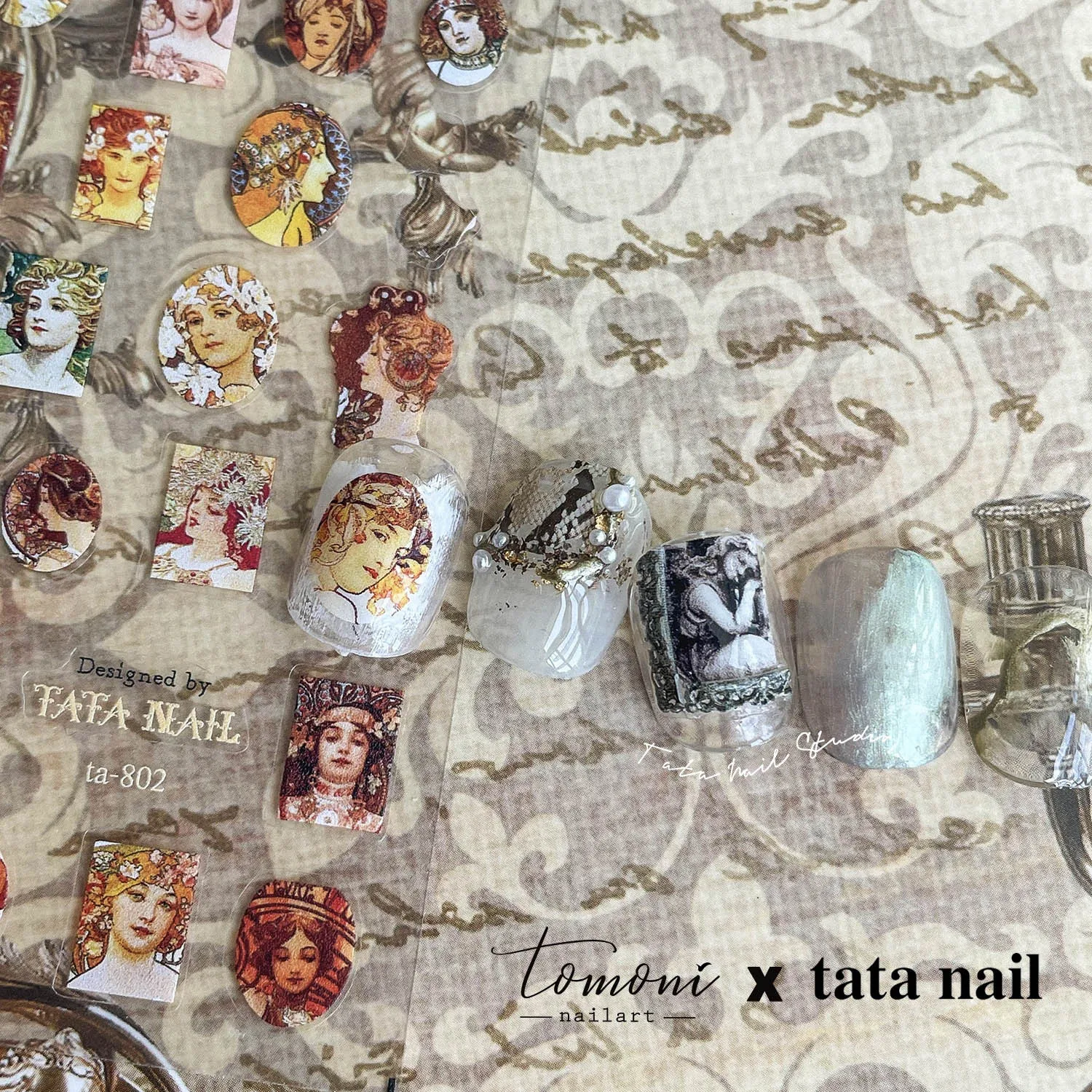 1장 5D 리얼리스틱 릴리프 질병에 걸린 인형 토끼 딸기 버섯 시든 장미 접착식 네일 아트 스티커 데칼 매니큐어 참