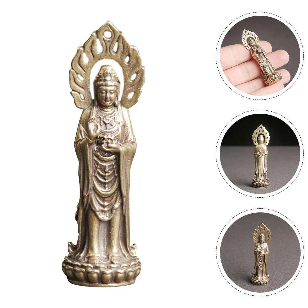 

Sculpture Vintage Buddha Light Avalokitesvara Office Decor Home Brass Decorative Guan Yin