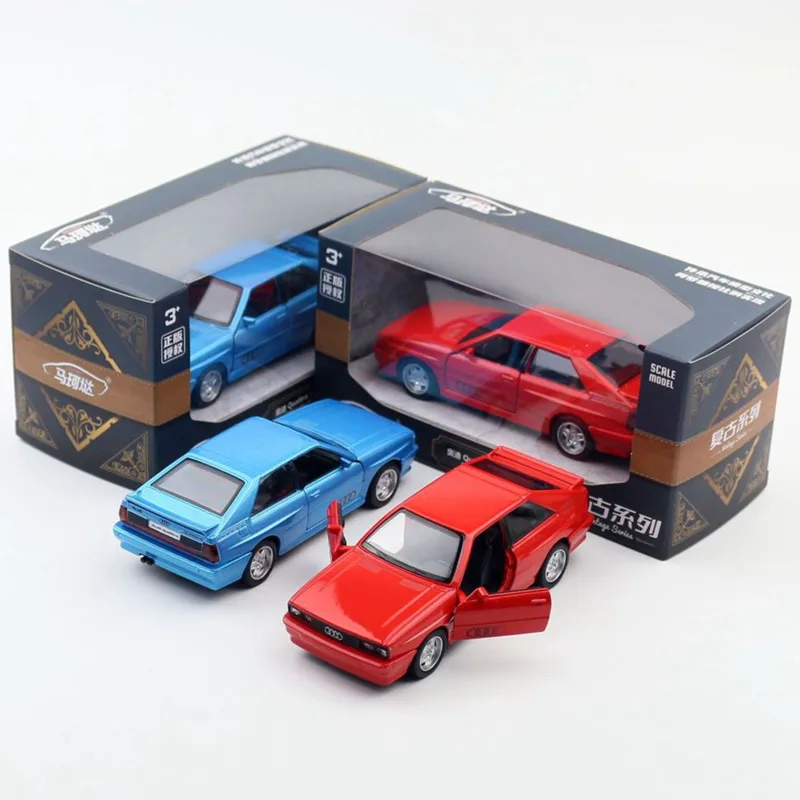 

Классический седан Makeda в масштабе 1:36 Audi Quattro, модель автомобиля из сплава, литые бриллиантовые модели автомобилей, коллекция для подарка на день рождения